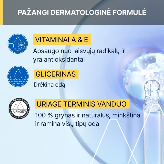 URIAGE BARIESUN veido ir kūno purškiklis po saulės, 150 ml