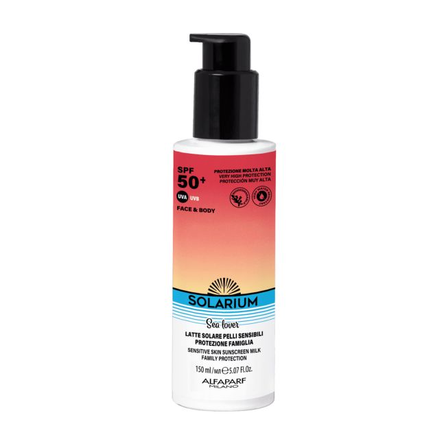 SOLARIUM SPF50 apsauginis veido ir kūno pienelis nuo saulės, 150 ml