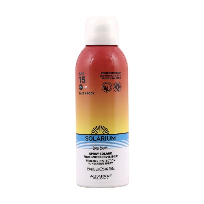 SOLARIUM SPF15 INVISIBLE apsauginis veido ir kūno purškiklis nuo saulės, 150 ml
