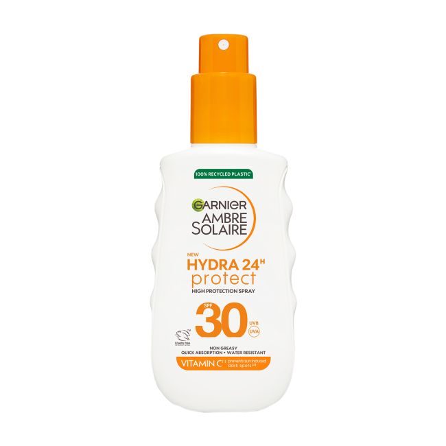GARNIER AMBRE SOLAIRE HYDRA 24H PROTECT SPF30 apsauginis purškiklis nuo saulės, 150 ml
