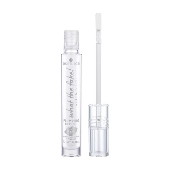 ESSENCE WHAT THE FAKE! GLASS SHINE PLUMPING putlinamoji lūpų priemonė, 4,2 ml