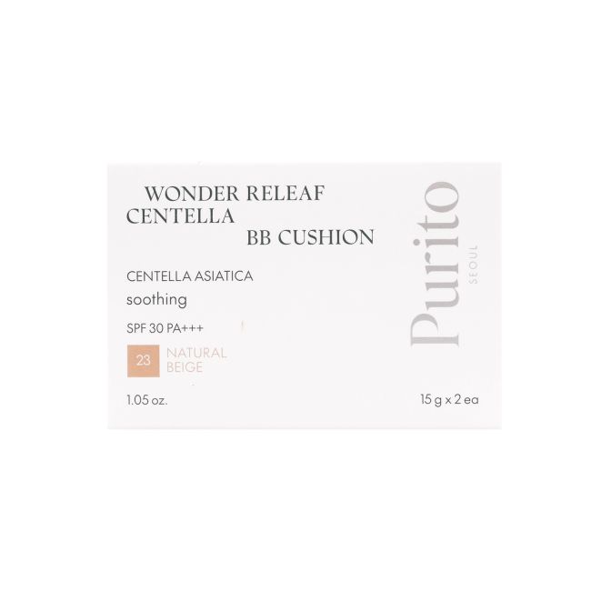 PURITO SEOUL WONDER RELEAF CENTELLA BB CUSHION NATURAL BEIGE veido kremas, 15 g