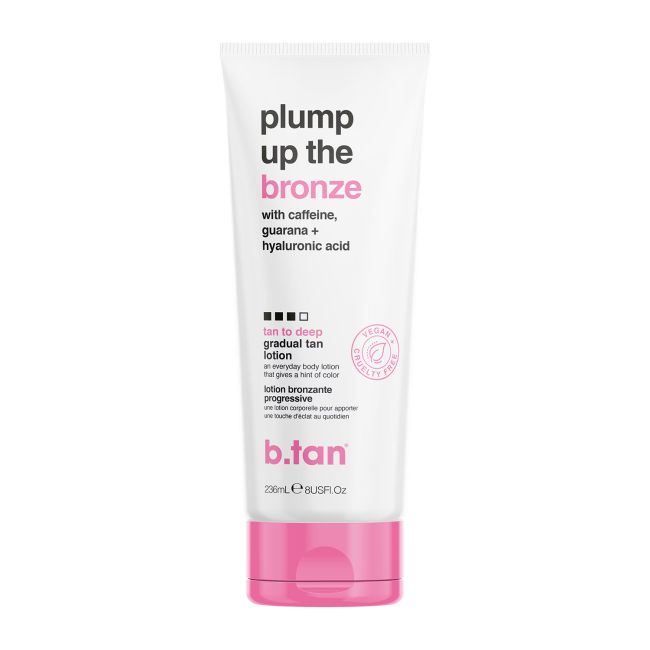 B.TAN PLUMP UP THE BRONZE TAN TO DEEP laipsniško įdegio kūno losjonas, 236 ml