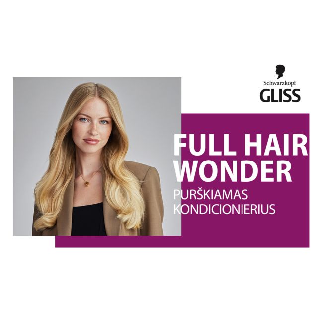 GLISS FULL HAIR WONDER purškiamasis atkuriamasis plaukų kondicionierius, 200 ml