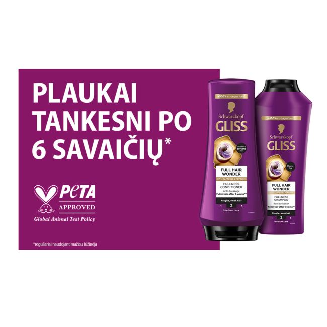 GLISS FULL HAIR WONDER purškiamasis atkuriamasis plaukų kondicionierius, 200 ml
