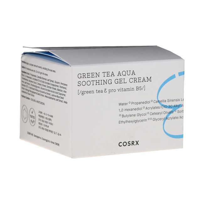 COSRX GREEN TEA AQUA SOOTHING veido želė kremas, 50 ml