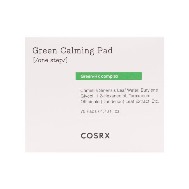 COSRX ONE STEP GREEN CALMING veido toniko padeliai (70 vnt.)