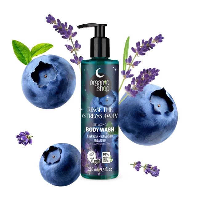 ORGANIC SHOP RINSE THE STRESS AWAY RELAXING kūno prausiklis, 280 ml