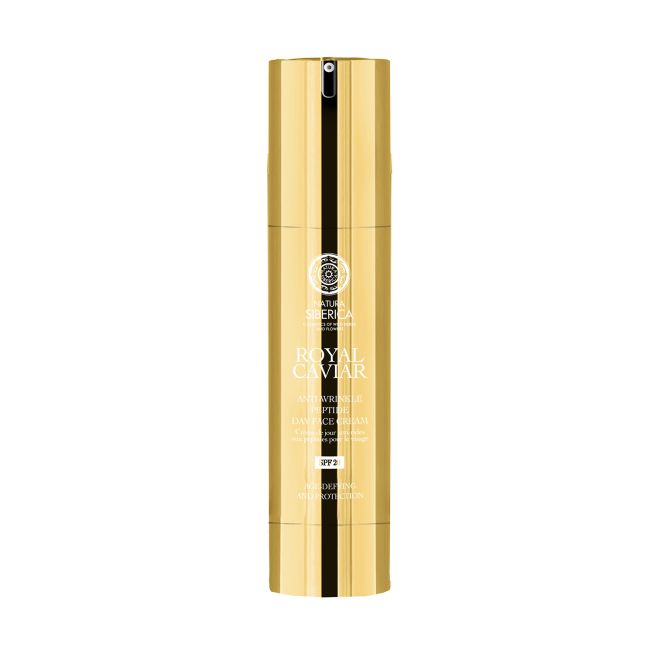 NATURA SIBERICA ROYAL CAVIAR ANTI-WRINKLE PEPTIDE dieninis veido kremas, 50 ml