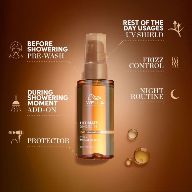 WELLA PROFESSIONALS ULTIMATE SMOOTH aliejinis maitinamasis plaukų serumas, 30 ml