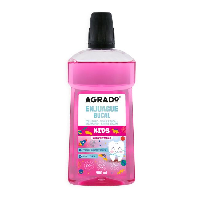 AGRADO ENJUAGUE BUCAL KIDS burnos skalavimo skystis, 500 ml