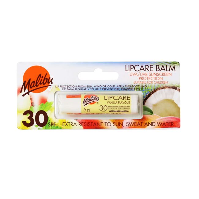 MALIBU SPF30 VANILLA FLAVOUR lūpų balzamas, 5 g