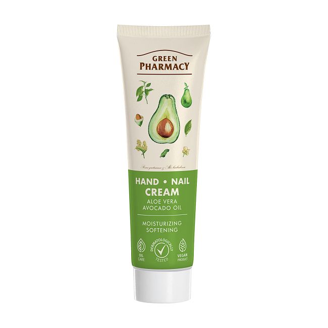 GREEN PHARMACY ALOE VERA & AVOCADO OIL rankų ir nagų kremas, 100 ml