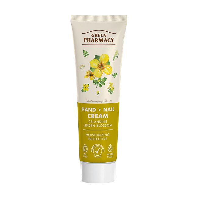 GREEN PHARMACY CELANDINE & LINDEN BLOSSOM rankų ir nagų kremas, 100 ml