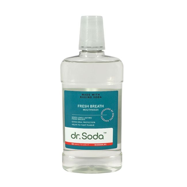 DR. SODA FRESH BREATH burnos skalavimo skystis, 500 ml