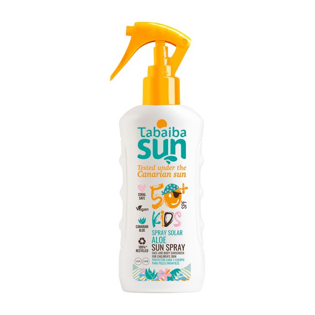 TABAIBA SUN SPF50+ KIDS ALOE vaikų veido ir kūno apsauginis losjonas nuo saulės, 200 ml