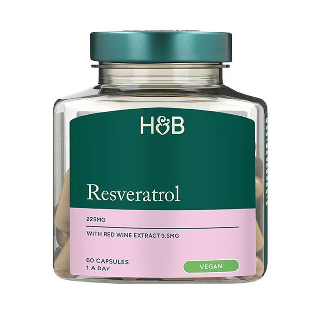H&B resveratrolis 225 mg, 60 kapsulių