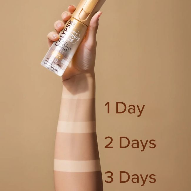 CALYPSO NATURAL SUMMER GLOW savaiminio įdegio vanduo, 100 ml