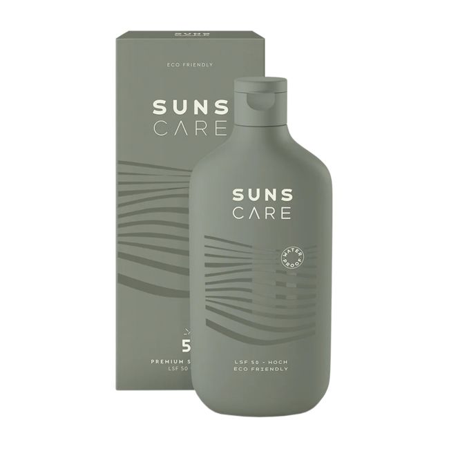 SUNS CARE SPF50 WATERPROOF kūno ir veido apsauginis losjonas nuo saulės, 180 ml