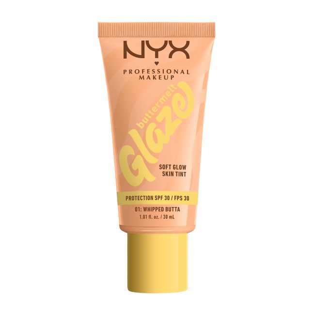 NYX PROFESSIONAL MAKEUP BUTTERMELT GLAZE SOFT SPF 30 makiažo pagrindas, 30 ml