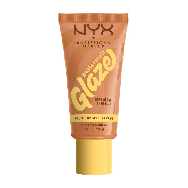 NYX PROFESSIONAL MAKEUP BUTTERMELT GLAZE SOFT SPF 30 makiažo pagrindas, 30 ml