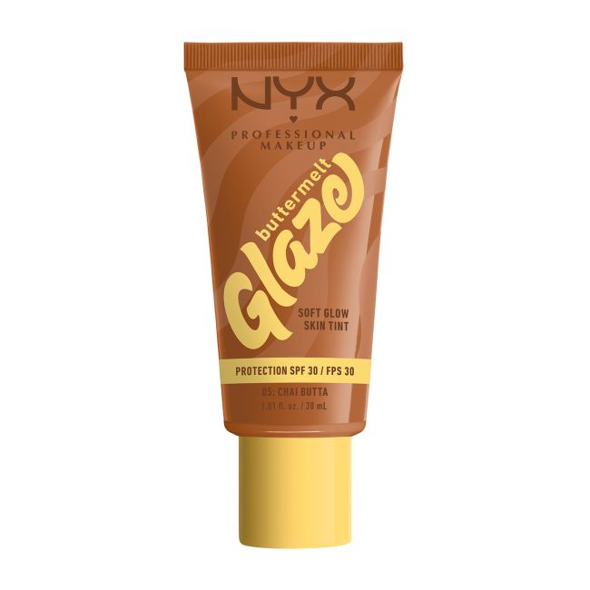 NYX PROFESSIONAL MAKEUP BUTTERMELT GLAZE SOFT SPF 30 makiažo pagrindas, 30 ml