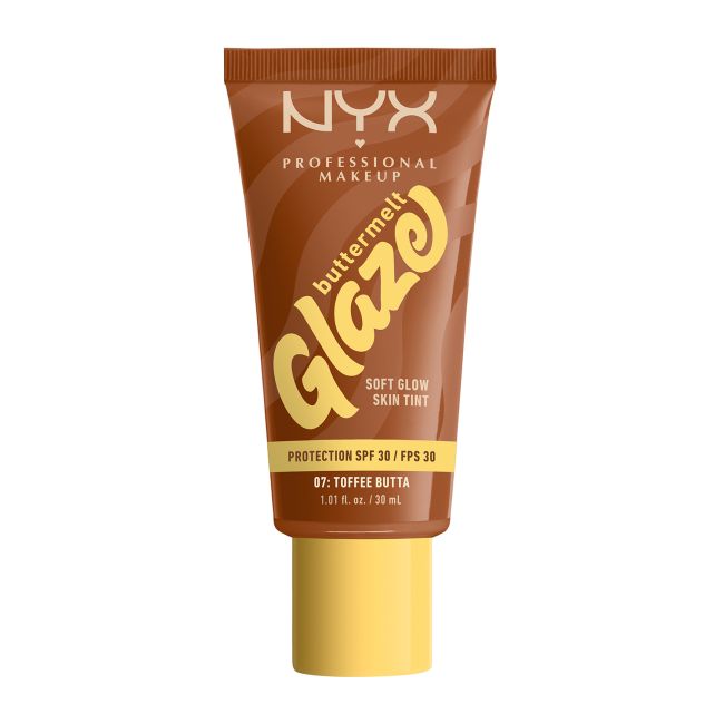 NYX PROFESSIONAL MAKEUP BUTTERMELT GLAZE SOFT SPF 30 makiažo pagrindas, 30 ml