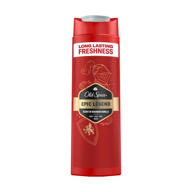 OLD SPICE EPIC LEGEND 3 IN 1 dušo želė + šampūnas, 400 ml