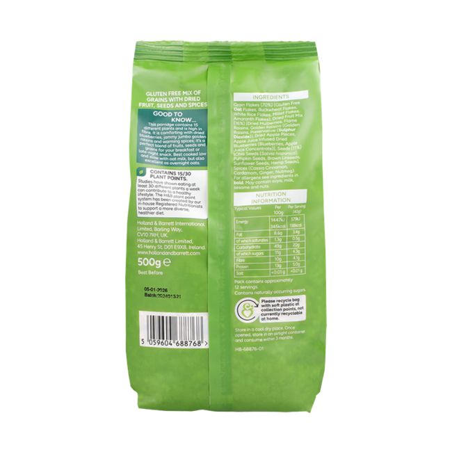 H&B 15 augalinė vaisių ir sėklų košė, 500 g