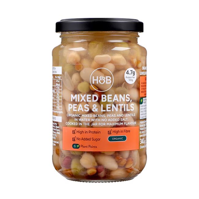 H&B pupelių, žirnių ir lęšių mišinys, 340 g
