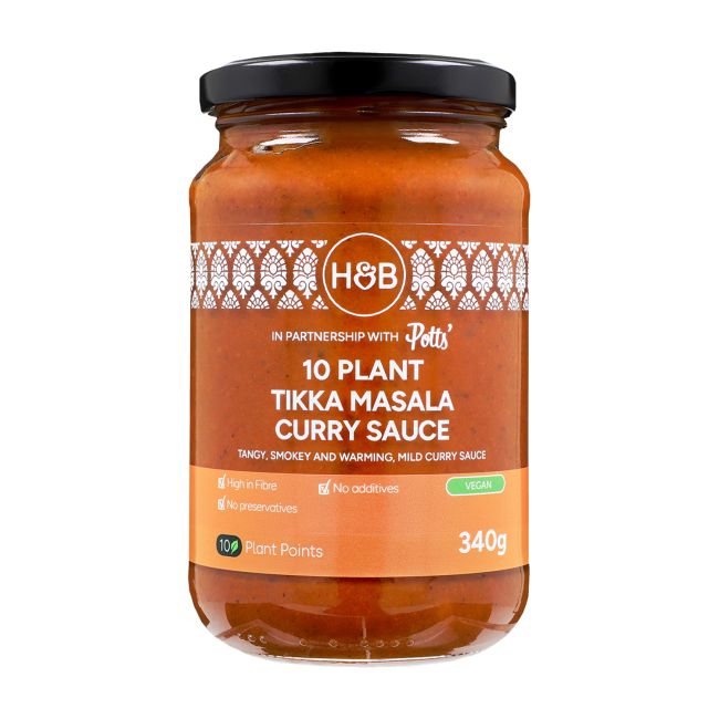 H&B 10 TIKKA MASALA augalinis kario padažas, 340 g