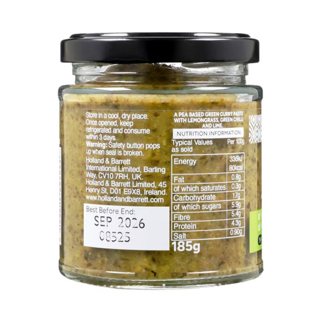 H&B 9 augalinė žaliojo kario pasta, 185 g