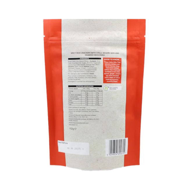 H&B THAI ryžių traškučiai su aitriąja paprika, 112 g