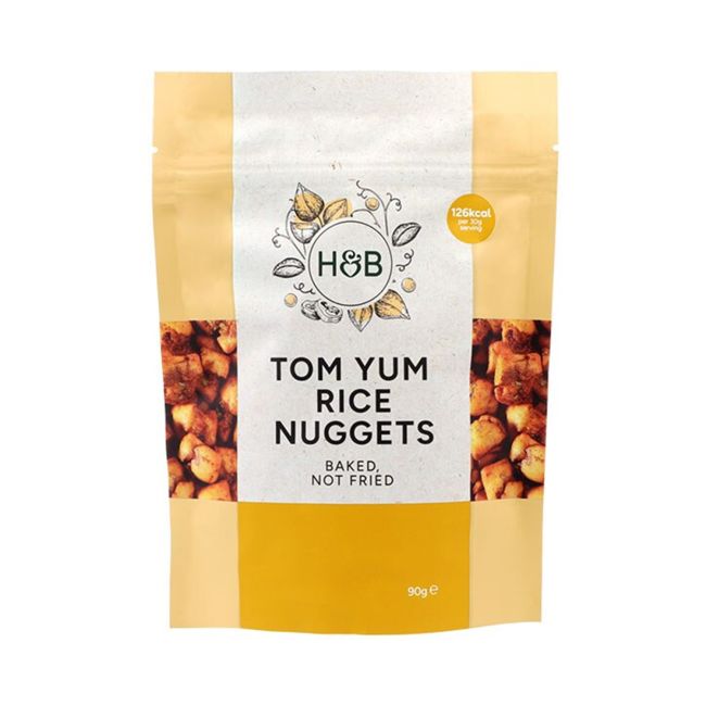 H&B TOM YUM keptų ryžių užkandis, 90 g