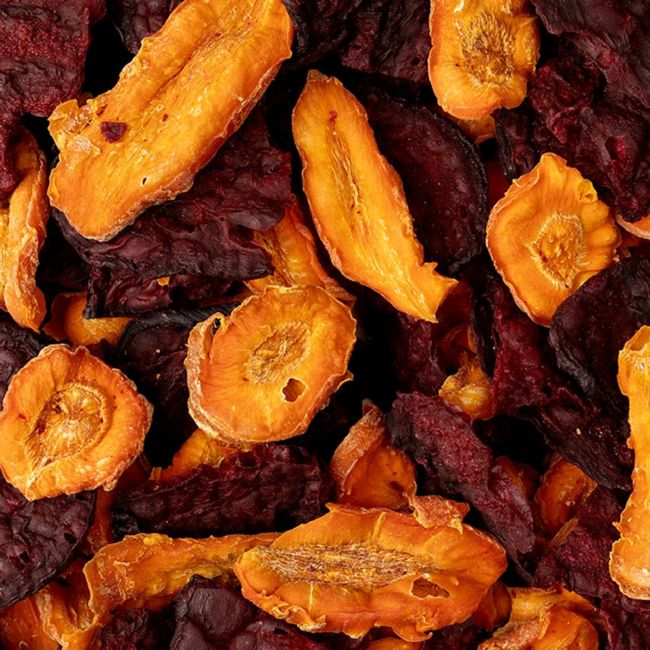 H&B morkų ir burokėlių traškučiai, 16 g
