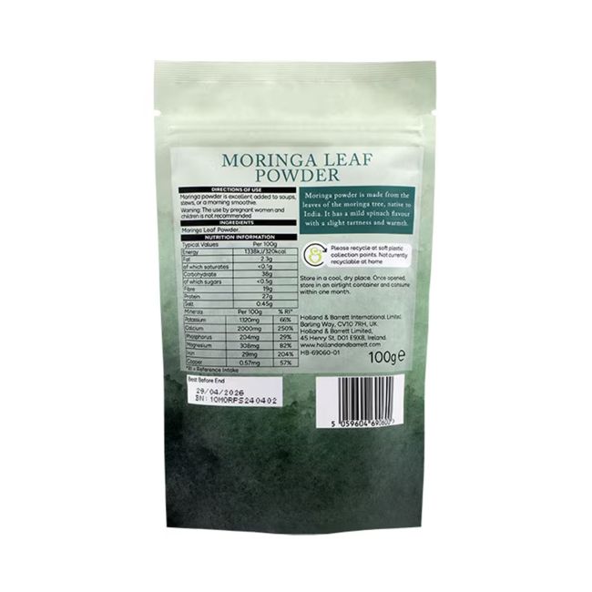 H&B moringos milteliai, 100 g