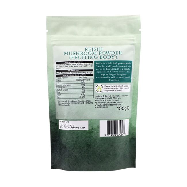 H&B REISHI grybų milteliai, 100 g
