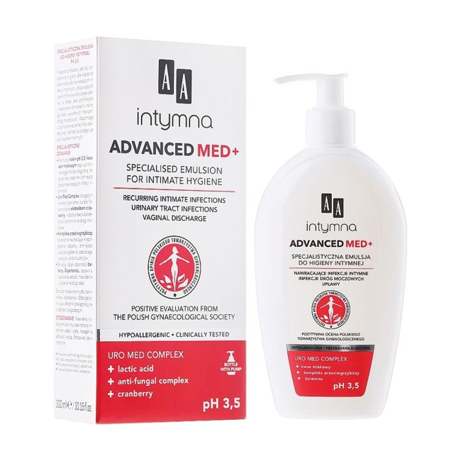 AA INTYMNA ADVANCED MED+ intymios higienos emulsija, 300 ml