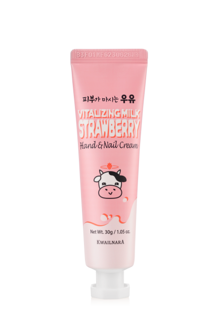 KWAILNARA VITALIZING MILK STRAWBERRY rankų ir nagų kremas, 30 g