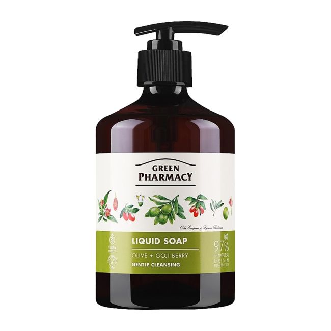 GREEN PHARMACY OLIVE & GOJI BERRY skystas muilas, 460 ml