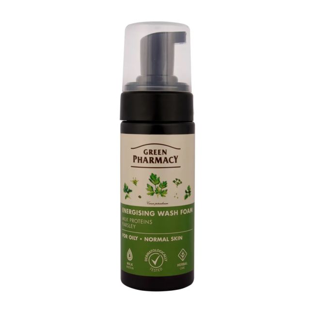 GREEN PHARMACY ENERGISING FOR OILY & NORMAL SKIN veido prausimosi putos, 150 ml