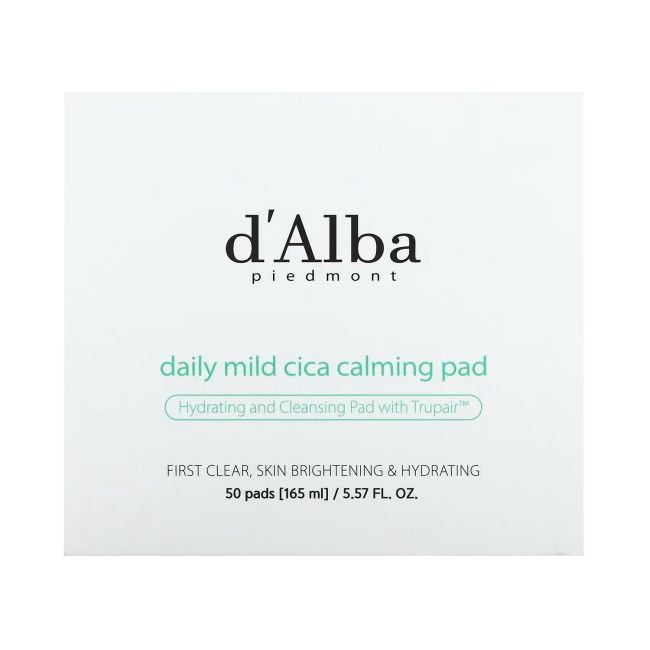 D'ALBA DAILY MILD CICA CALMING vatos lapeliai (50 vnt.)