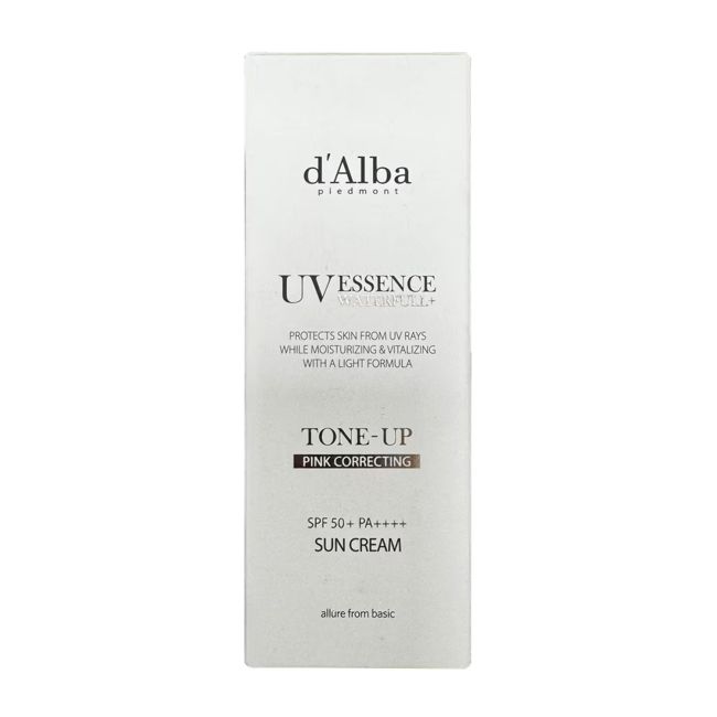 D'ALBA WATERFULL TONE-UP PINK CORRECTING veido kremas nuo saulės, 50 ml