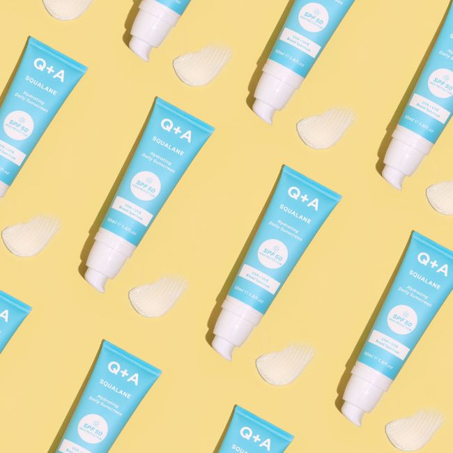 Q + A SQUALANE HYDRATING SPF50 drėkinamasis veido kremas nuo saulės, 50 ml
