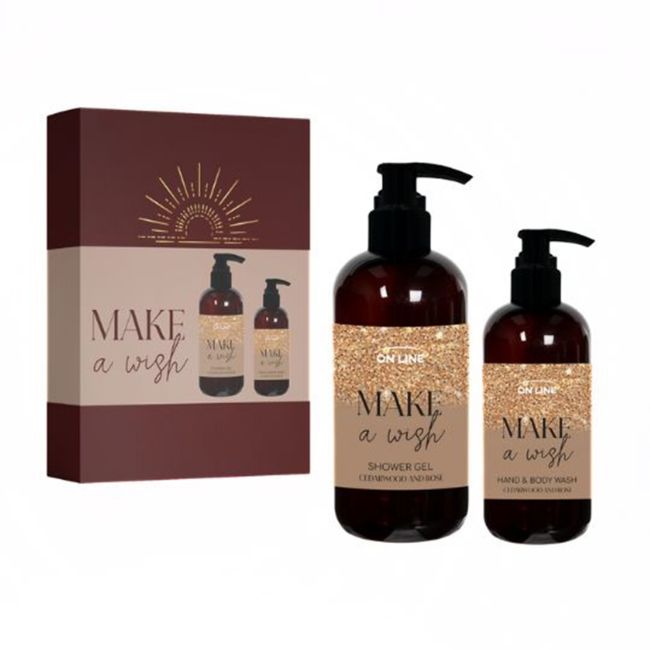 OL MAKE A WISH CEDARWOOD & ROSE kūno priežiūros priemonių rinkinys