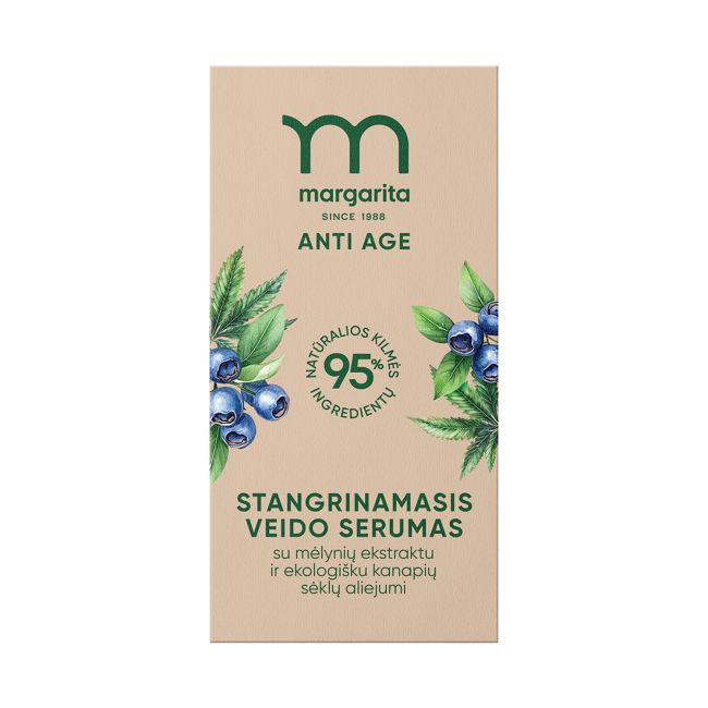 MARGARITA ANTI AGE stangrinamasis veido serumas, 30 ml
