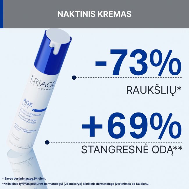 URIAGE EAU THERMALE AGE LIFT naktinis veido kremas, 40 ml