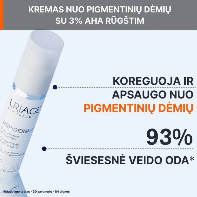 URIAGE EAU THERMALE DEPIDERM ANTI-DARK SPOT veido kremas, 30 ml