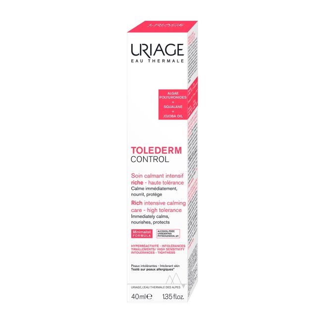 URIAGE EAU THERMALE TOLEDERM CONTROL RICH SOOTHING CARE veido kremas, 40 ml