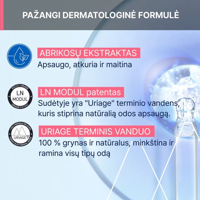 URIAGE EAU THERMALE valomasis micelinis vanduo probleminei veido odai prižiūrėti, 250 ml